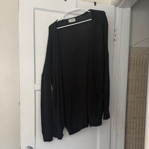 Universal Thread Gray Ribbed Knit Sweater